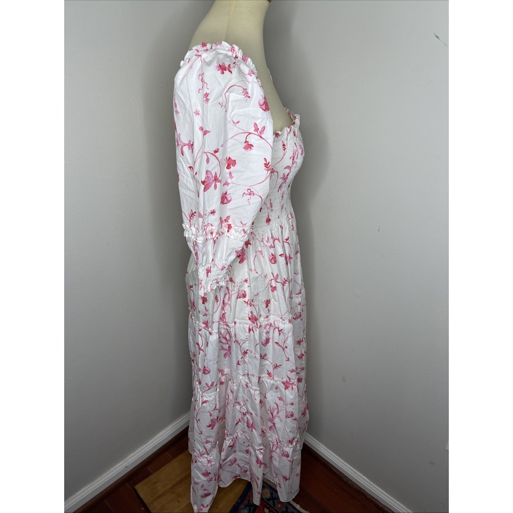 Hill House Nesli Nap Dress in Pink Rose Botanica XS - Picture 5 of 10